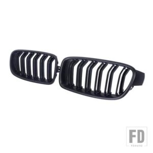 BMW 3シリーズ F30 F31 F35 320I 325I 328 レーシンググリルアクセサリー自動フロントグリルピアノブラックデュアルラインキドニーグリル 12-1 - Matte Black