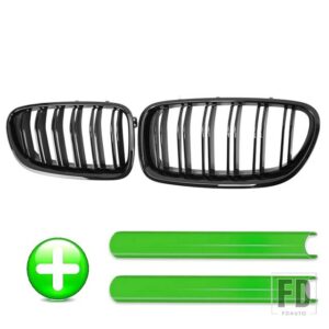 BMW PULLECO 5シリーズ F10 F11 F18 525 520D 530D 540I グリルフロントグリルキドニーレーシンググリルグロスブラックトリムストリップ 10-17 - Grille And Green