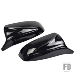 BMW PULLECO X5 E70 X6 E71 リアビューサイドミラーカバーバックミラーキャップ ABS カーボンオートアクセサリー 2008-2013 - Gloss black