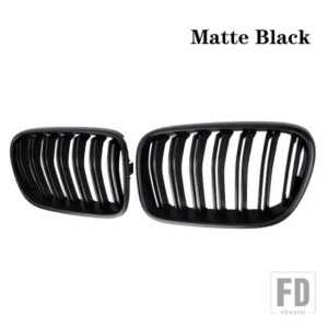 BMW PULLECO 2PC レーシンググリルグロスブラックフロントバンパーグリル X3 F25 2011-2013 キドニーグリルアクセサリー交換 - Matte Black