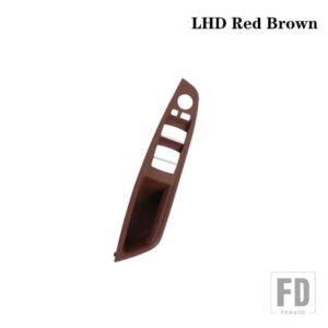 BMW LHD 運転席側アームレストドアハンドルパネルカバー 5シリーズ F10 F11 F18 520 523 525 528 530 カーボンオートアクセサリー - LHD Red Brown