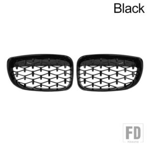 BMW PULLECO 1シリーズ E81 E82 E87 E88 128I 130I 135I 車ダイヤモンドグリルフロントキドニーバンパーグリルレーシンググリルグリル 07-11 - Black