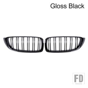 BMW PULLECO 車フロントバンパーグリルレーシンググリル 4シリーズ F32 F33 F36 M3 F80 M4 F82 12-18 デュアルスラットアクセサリー - Gloss black