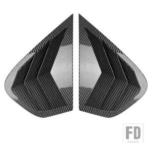 BMW X6 E71 リアウィンドウシャッターカバートリムウィンドウルーバーサイドベントトリムカーボングロスブラックアクセサリー 2008-2014 - Carbon Fiber