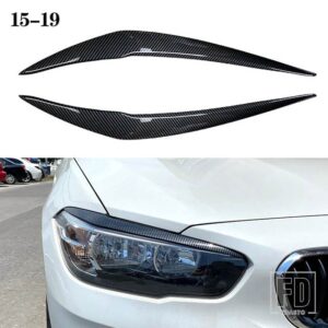 BMW PULLECO カーボンヘッドライトアイブロウまぶたランプライトアイブロウグロスブラック F20 F21 116I 118I 120I 125I 2011-2019 - Carbon Fiber 15-19