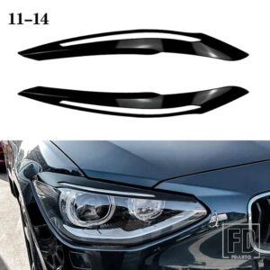 BMW PULLECO カーボンヘッドライトアイブロウまぶたランプライトアイブロウグロスブラック F20 F21 116I 118I 120I 125I 2011-2019 - Gloss Black 11-14