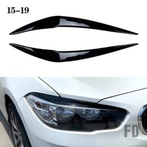 BMW PULLECO カーボンヘッドライトアイブロウまぶたランプライトアイブロウグロスブラック F20 F21 116I 118I 120I 125I 2011-2019 - Gloss Black 15-19