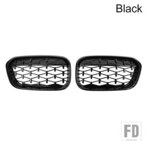 BMW PULLECO 1シリーズ F20 F21 フロントバンパーグリルレーシンググリルキドニーダイヤモンドグリルグリル新アクセサリー 15-17 - Black