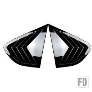 BMW グロスブラックリアウィンドウシャッターカバートリムウィンドウルーバーサイドベントトリム ABS X4 F26 2014-2018 オートアクセサリー - Gloss black