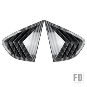 BMW グロスブラックリアウィンドウシャッターカバートリムウィンドウルーバーサイドベントトリム ABS X4 F26 2014-2018 オートアクセサリー - Carbon Fiber