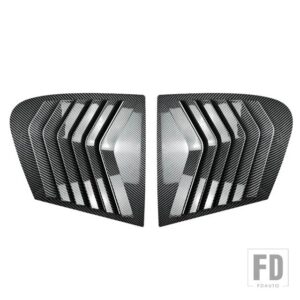 BMW PULLECO 1シリーズ F20 118I 120I リアウィンドウシャッターカバートリムウィンドウルーバーサイドベントシャッターパネル ABS 自動 11-19 - Carbon Fiber