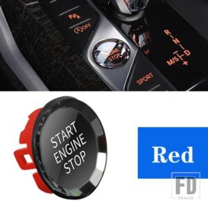 BMW クリスタルスタイルスタートストップエンジンスイッチボタンカバーボタントリム G20 G28 G29 G05 G07 3シリーズ X5 X7 Z4 2018-2023 - Crystal Red