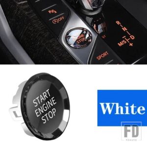 BMW クリスタルスタイルスタートストップエンジンスイッチボタンカバーボタントリム G20 G28 G29 G05 G07 3シリーズ X5 X7 Z4 2018-2023 - Crystal White