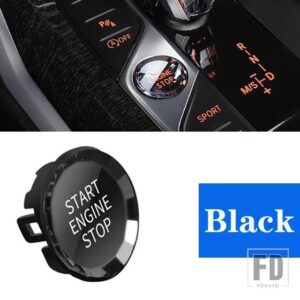BMW クリスタルスタイルスタートストップエンジンスイッチボタンカバーボタントリム G20 G28 G29 G05 G07 3シリーズ X5 X7 Z4 2018-2023 - Crystal Black