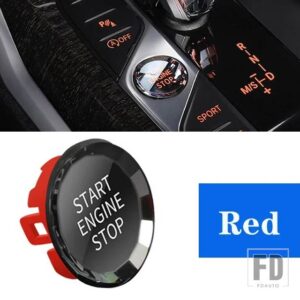 BMW クリスタルスタイルスタートストップエンジンスイッチボタンカバーボタントリム G20 G28 G29 G05 G07 3シリーズ X5 X7 Z4 2018-2023 - Crystal Red