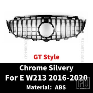 フロントバンパーグリルフードグリルメルセデス W213 C238 A238 Eクラス E300 E200 E260 2016-2020 パーフェクトマッチ E63 GT ダイヤモンドス - GT Silvery