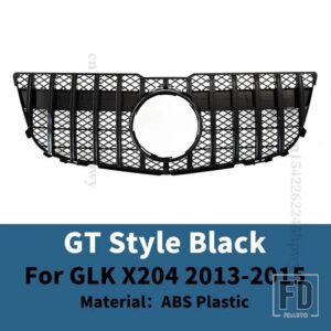 メルセデスベンツ 交換フェイスリフトスポーツフロントバンパーグリルレーシンググリル GLK X204 2008-2012 2013-2015 トリムフードメッシュチ - 2013-2015 GT Black