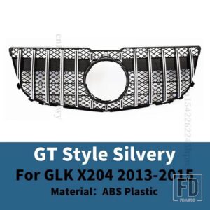 メルセデスベンツ 交換フェイスリフトスポーツフロントバンパーグリルレーシンググリル GLK X204 2008-2012 2013-2015 トリムフードメッシュチ - 2013-2015 GT Silvery