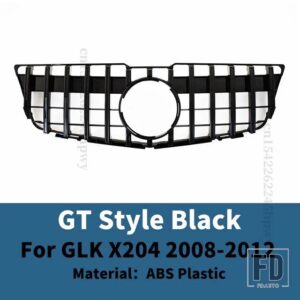 メルセデスベンツ 交換フェイスリフトスポーツフロントバンパーグリルレーシンググリル GLK X204 2008-2012 2013-2015 トリムフードメッシュチ - 2008-2012 GT Black