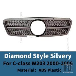 メルセデスベンツ スポーツフロントインレットグリルレーシンググリル Cクラス W203 2000-2006 200K - Diamond A Style