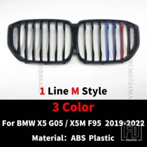 BMW センターメッシュフロントインレットバンパーグリルレーシングキドニーグリル NEW X5 G05 M F95 2019-2022 - 1 Line 3 Color