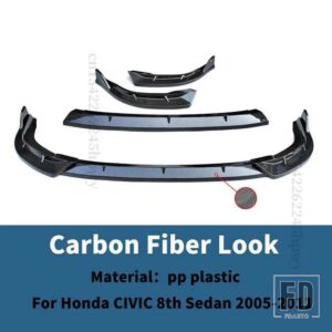 ホンダ チューニングアクセサリーフロントバンパーリップあごカバートリムディフレクター シビック 4D 38657 - Carbon Fiber Look