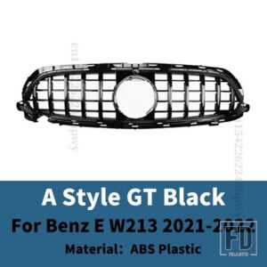 メルセデスベンツ フロントバンパーグリルレーシンググリルチューニング Eクラス W213 2021 2022 E260 E300 E350 E400 E450 改築スポーツトリム - 2021-2022 Black A