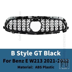 メルセデスベンツ フロントバンパーグリルレーシンググリルチューニング Eクラス W213 2021 2022 E260 E300 E350 E400 E450 改築スポーツトリム - 2021-2022 Black B