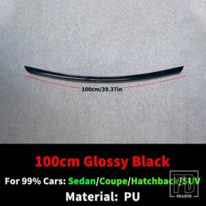 アウディ BMW 汎用 ホンダ リアトランクスポイラーウイングエアダム 99% 車セダンクーペハッチバック SUV チューニングのようなベンツ 3 A3 CT - 100cm Glossy Black