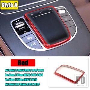 メルセデスベンツ E C S V G GLC GLSクラス W213 W205 X253 カーアクセサリーセンターコンソールメディアマウスシェルスクリーンプロテクターカ - 1
