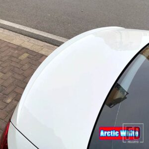 メルセデスベンツ Cクラス W206 C200 C220 C260 C300 2022 + カーアクセサリートランクルーフリップ水平翼ウイングスポイラーカバートリムスト - Arctic White