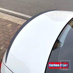 メルセデスベンツ Cクラス W206 C200 C220 C260 C300 2022 + カーアクセサリートランクルーフリップ水平翼ウイングスポイラーカバートリムスト - Carbon Fiber
