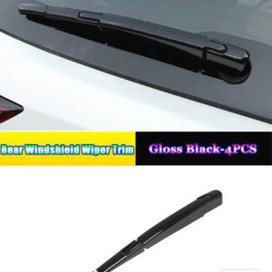 トヨタ カーアクセサリーリアテールゲート窓フロントガラスワイパートリムカバー装飾ストリップ ハイランダークルーガー XU70 2021 2022 - Gloss Black