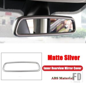 BMW 3シリーズ F30 F31 X1 E84 X5 X6 E70 F15 E71 F16 ABS カーアクセサリーインテリアバックミラーカバートリム装飾フレーム - Matte Silver