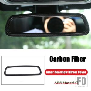 BMW 3シリーズ F30 F31 X1 E84 X5 X6 E70 F15 E71 F16 ABS カーアクセサリーインテリアバックミラーカバートリム装飾フレーム - Carbon Fiber