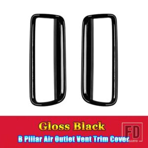 メルセデスベンツ GLCクラス X254 GLC260 GLC300 2023-2025 ABS カーアクセサリーダッシュボードサイド + B ピラーエアアウトレットベントトリ - Gloss Black