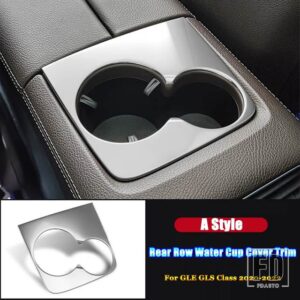 メルセデスベンツ カーアクセサリー後列水カップカバートリム GLE GLSクラス W167 V167 X167 AMG GLE53 GLE63 GLS63 2020-2022 + - A Style