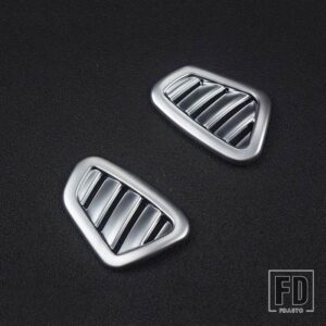 メルセデスベンツ Eクラス W213 E200 E260 E300 E320 E350 2016-2021 ABS カーアクセサリーダッシュボードサイドエアアウトレットフレームトリ - Matte Silver
