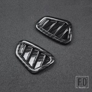 メルセデスベンツ Eクラス W213 E200 E260 E300 E320 E350 2016-2021 ABS カーアクセサリーダッシュボードサイドエアアウトレットフレームトリ - Carbon Fiber