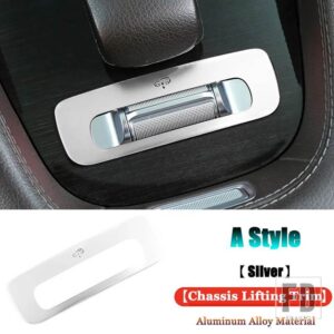 メルセデスベンツ GLE GLSクラス W167 V167 X167 2020 2021 + カーアクセサリーセンターコンソールシャーシリフティング調整カバートリム - A Style Silver