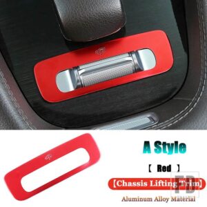 メルセデスベンツ GLE GLSクラス W167 V167 X167 2020 2021 + カーアクセサリーセンターコンソールシャーシリフティング調整カバートリム - A Style Red