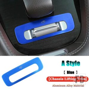 メルセデスベンツ GLE GLSクラス W167 V167 X167 2020 2021 + カーアクセサリーセンターコンソールシャーシリフティング調整カバートリム - A Style Blue