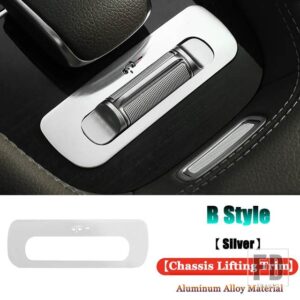 メルセデスベンツ GLE GLSクラス W167 V167 X167 2020 2021 + カーアクセサリーセンターコンソールシャーシリフティング調整カバートリム - B Style Silver