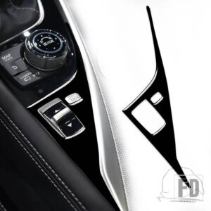 インフィニティ Q50 Q60 2014-2020 カーアクセサリープラスチック黒インテリアドライブパネルトリムステッカー装飾 - Black LHD