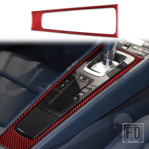 ポルシェ ボクスターケイマン 718 982 2016-2022 シフトパネルステッカーカーボンインテリアカーアクセサリー - Red