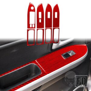 スズキ グランドヴィターラ 2006-13 アクセサリーカーボンカーインテリアリフティングパネルトリムステッカー - Red