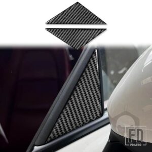 ポルシェ ボクスターケイマン 718 982 2016-2022 バックミラーピラーステッカーカーボンインテリアカーアクセサリー LHD RHD - Black