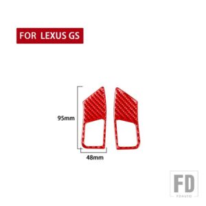 レクサス GS 39022 アクセサリーカーボンインテリアステアリングホイールボタンパネルステッカー装飾 - Red B