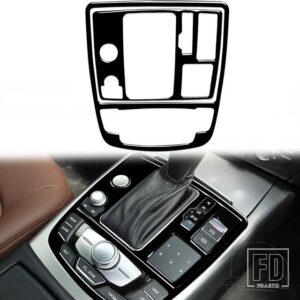 アウディ A6 S6 C7 A7 S7 4G8 2012-2018 カーアクセサリープラスチックブラックインテリアワンタッチスタートパネルギアパネルトリムステッカー - SET RHD