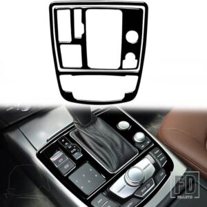 アウディ A6 S6 C7 A7 S7 4G8 2012-2018 カーアクセサリープラスチックブラックインテリアワンタッチスタートパネルギアパネルトリムステッカー - SET LHD